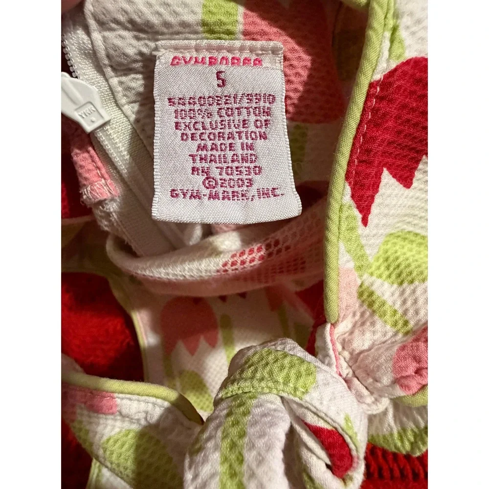 Gymboree Girls Vintage 2003 Tulip Floral Pique Dress Pink Red White Size 5